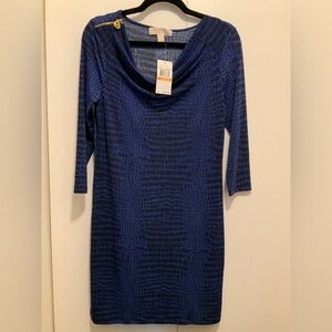 NWT Michael Kors Blue Croc-Print Dress (NWT1)